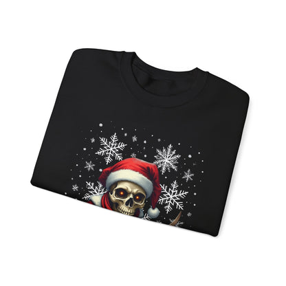 Skull Santa Crewneck Sweatshirt – Dark Christmas Holiday Pullover