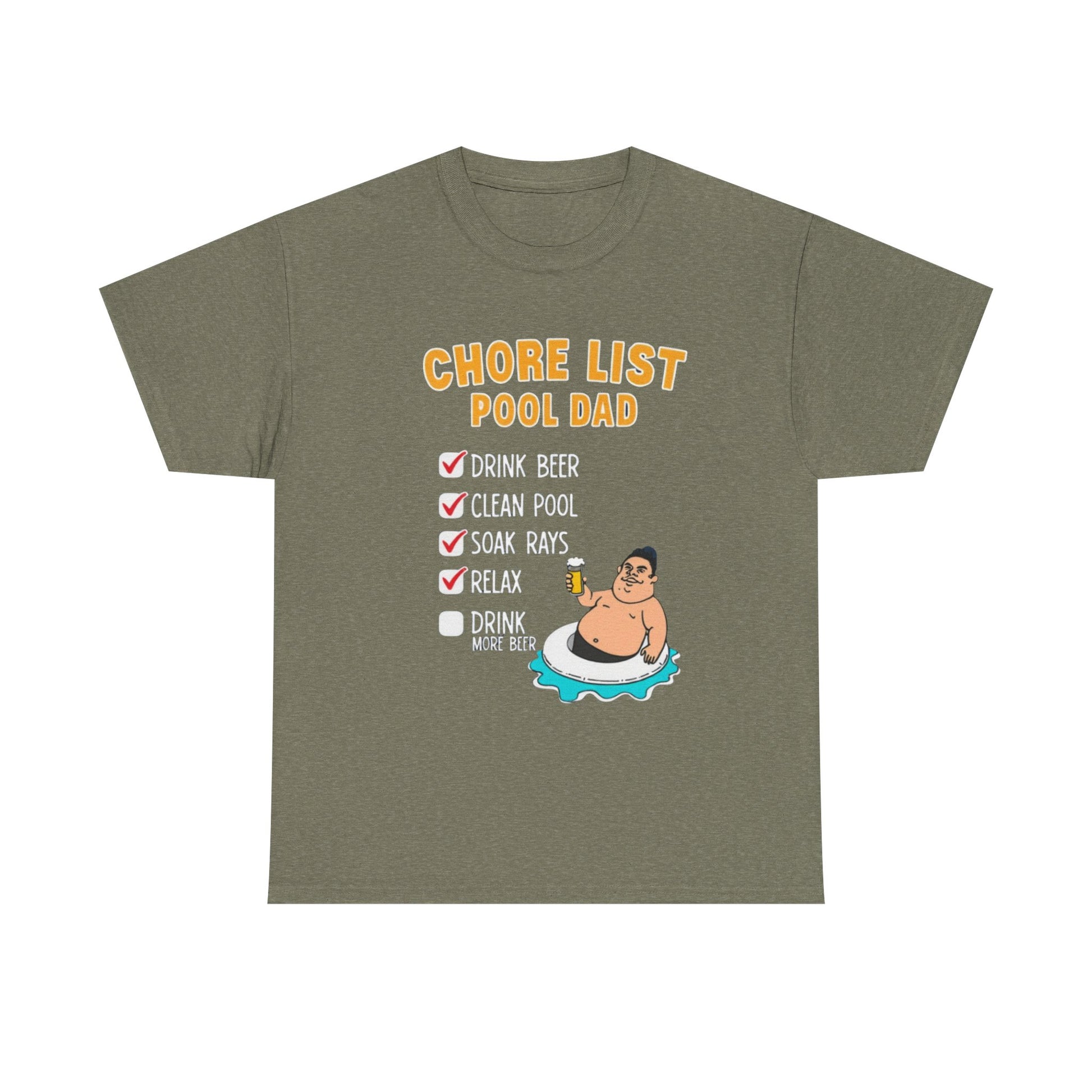 Chore List Pool Dad T-Shirt, Summer BBQ Tee, Father's Day Gift, Relaxation Shirt, Unisex Beachwear - Psychonaut Swag