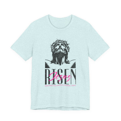 Risen Jesus Portrait Tee — Christian Easter Resurrection T-Shirt