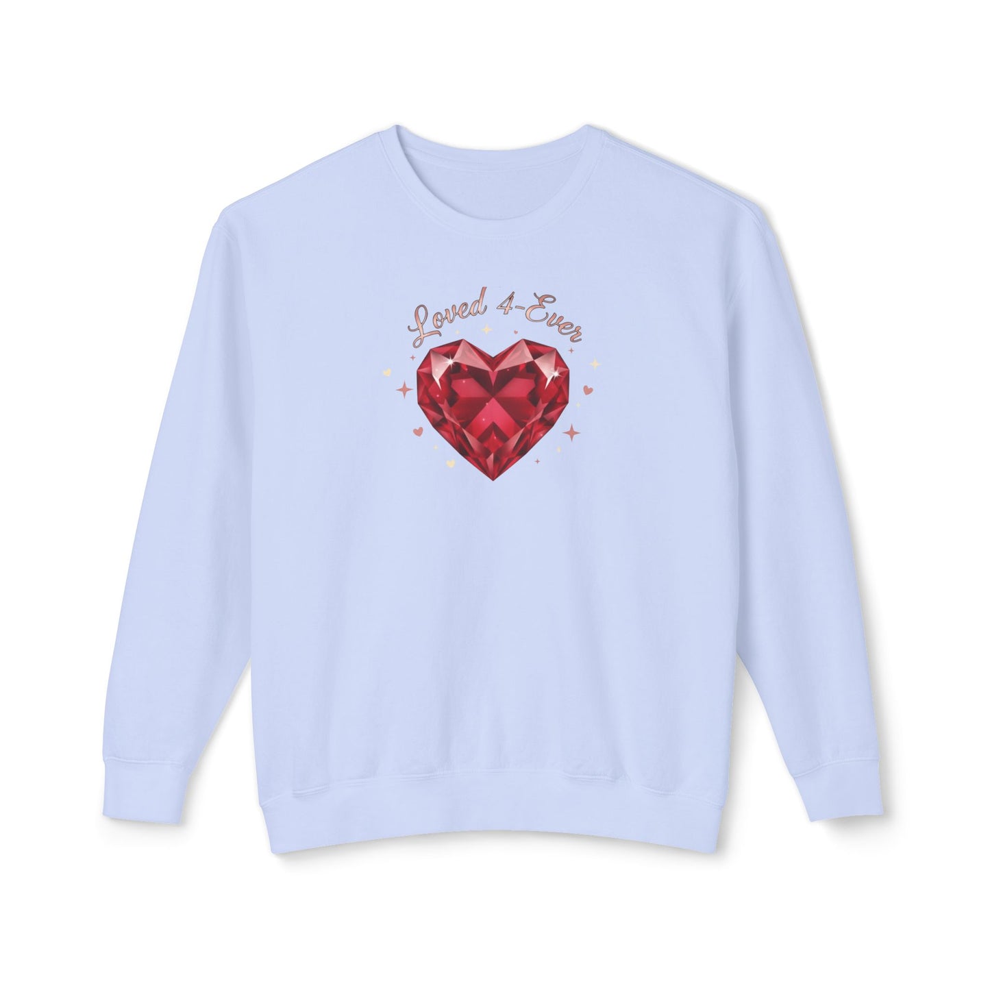 Love & Gems Sweatshirt — Red Heart Crystal Graphic Crewneck