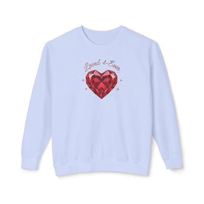 Love & Gems Sweatshirt — Red Heart Crystal Graphic Crewneck