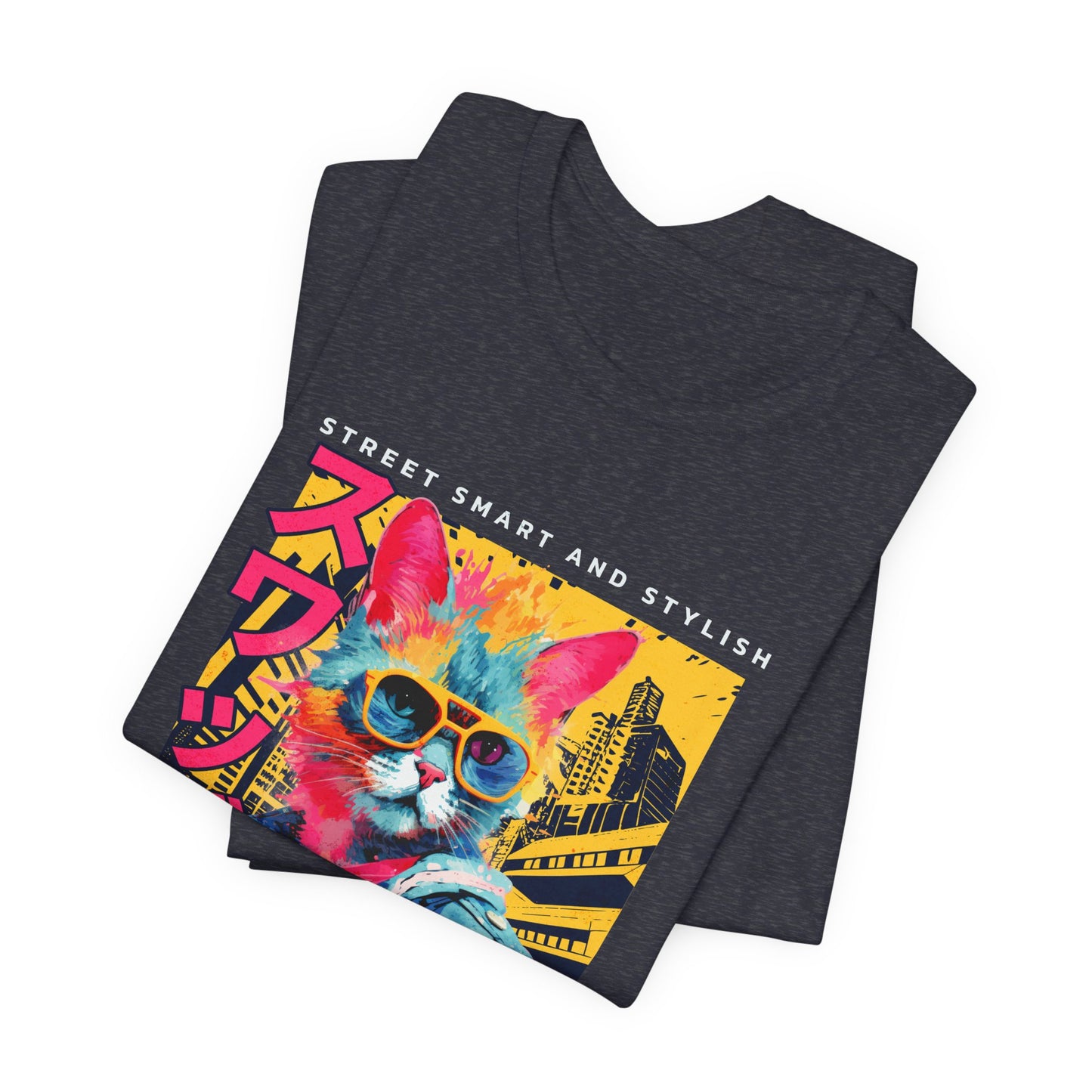 Street Style Cat T-Shirt — Bold Graphic Cat Tee