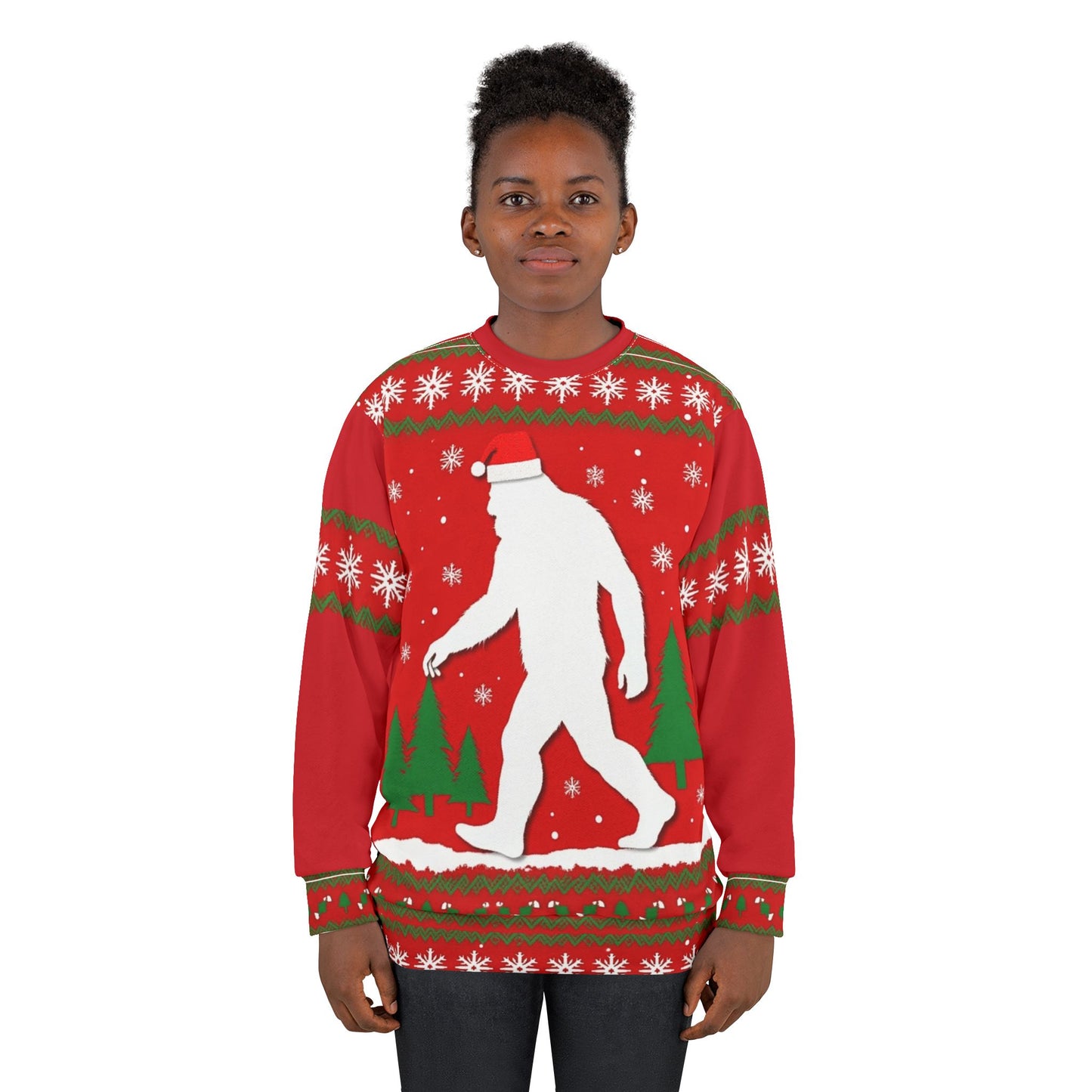 Bigfoot Christmas Sweatshirt – Ugly Holiday Sweater Design