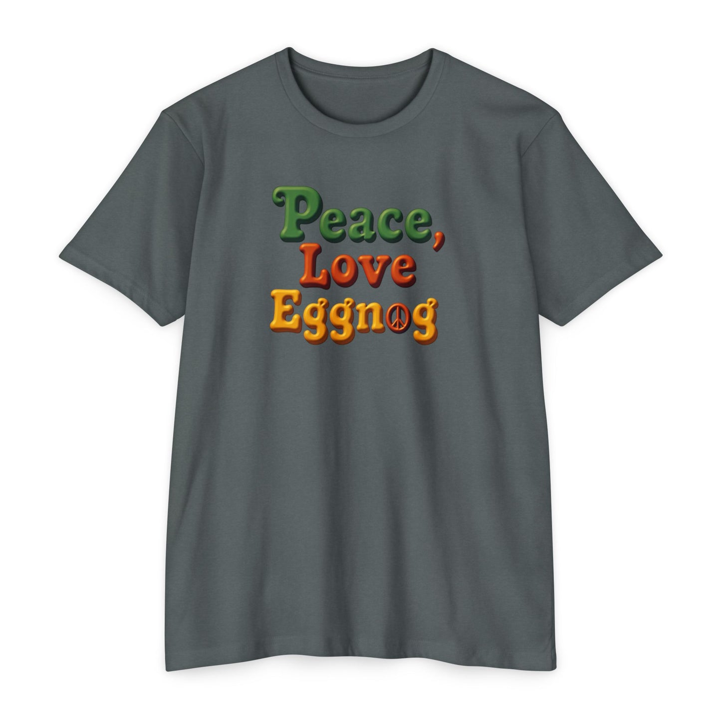 Peace, Love, Eggnog Holiday T-Shirt