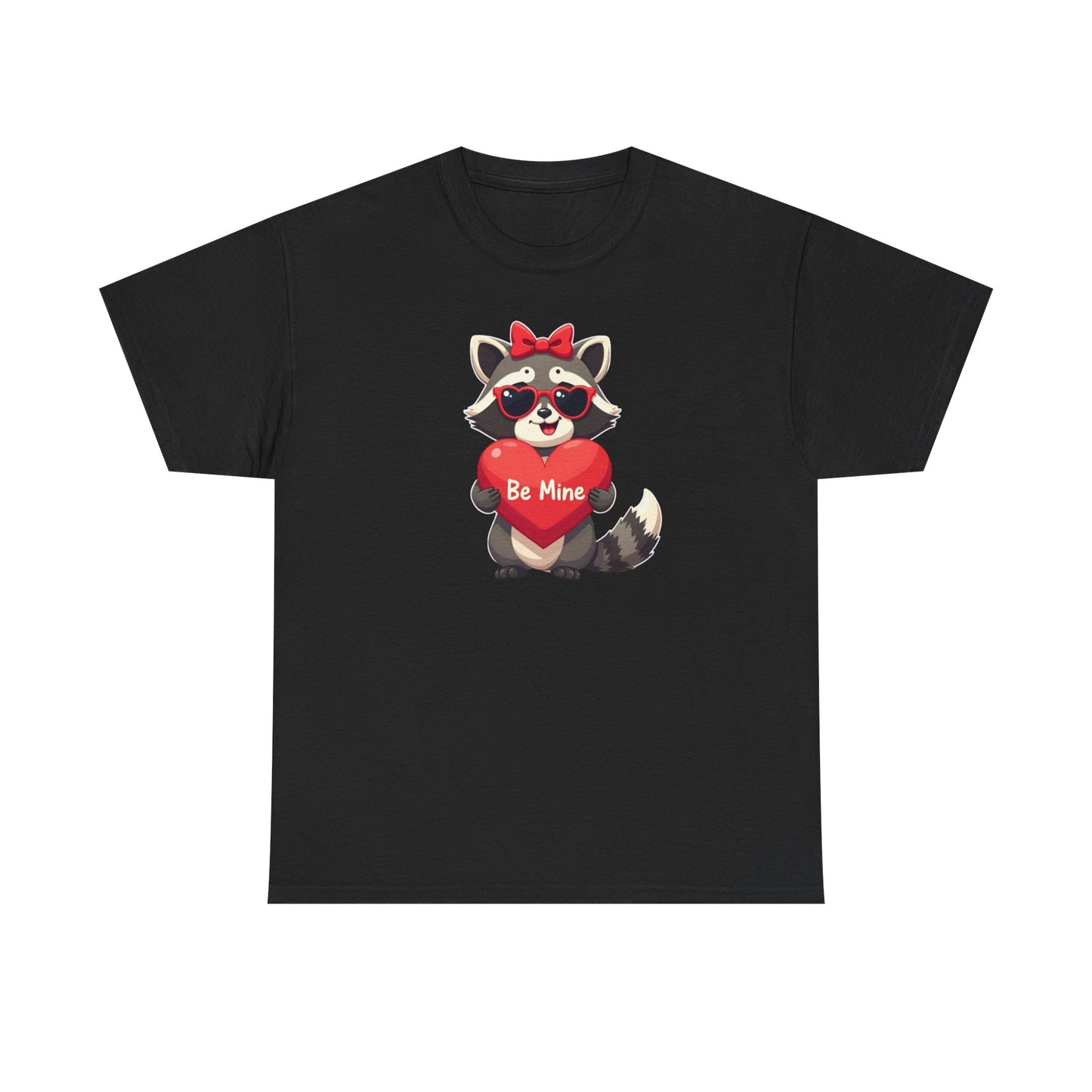 Raccoon Valentines Unisex Heavy Cotton Tee