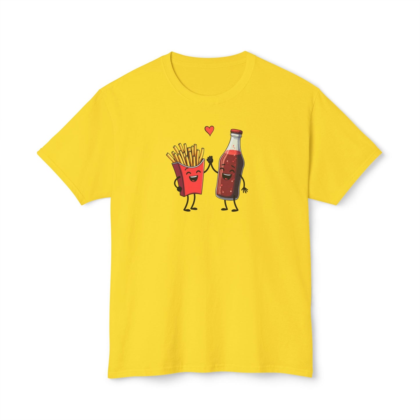 Fries & Soda Love T-Shirt — Cute Cartoon Food Couple Tee