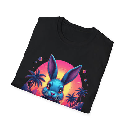 Easter Bunny Neon Sunset, unisex T-Shirt