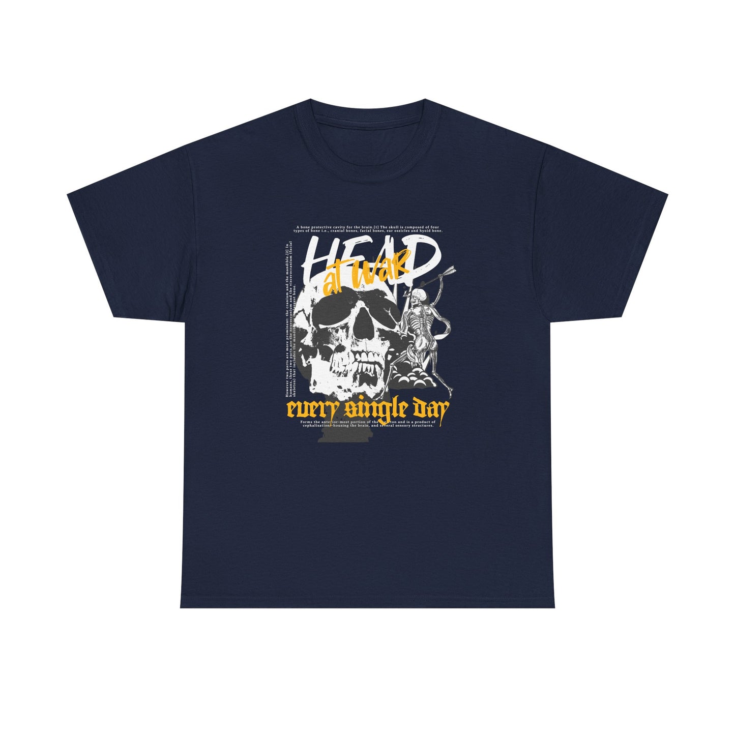 Head At War, skeleton Unisex Heavy Cotton Tee