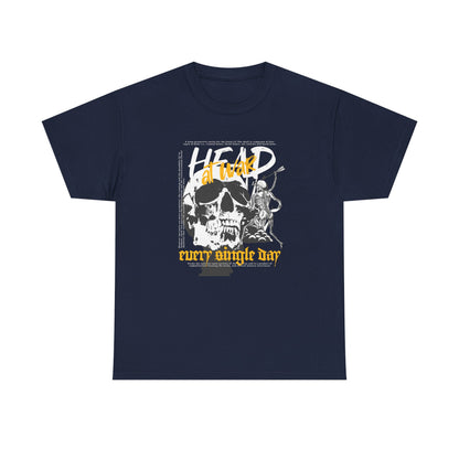 Head At War, skeleton Unisex Heavy Cotton Tee