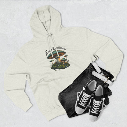Mushroom Forest Hoodie - 'Earth And Adventure' Vintage Fungi Graphic Pullover