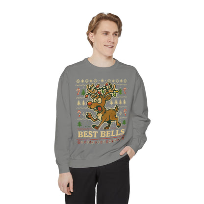 Best Bells Reindeer Sweatshirt Unisex Garment-Dyed Sweatshirt