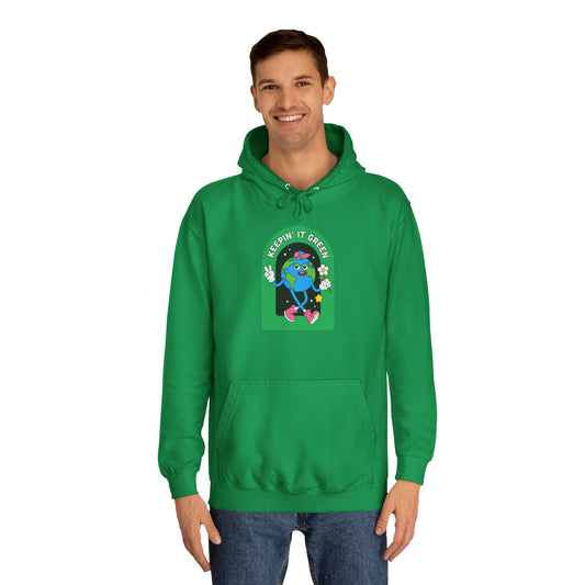 Keeping it Green Unisex College Hoodie - Psychonaut Swag