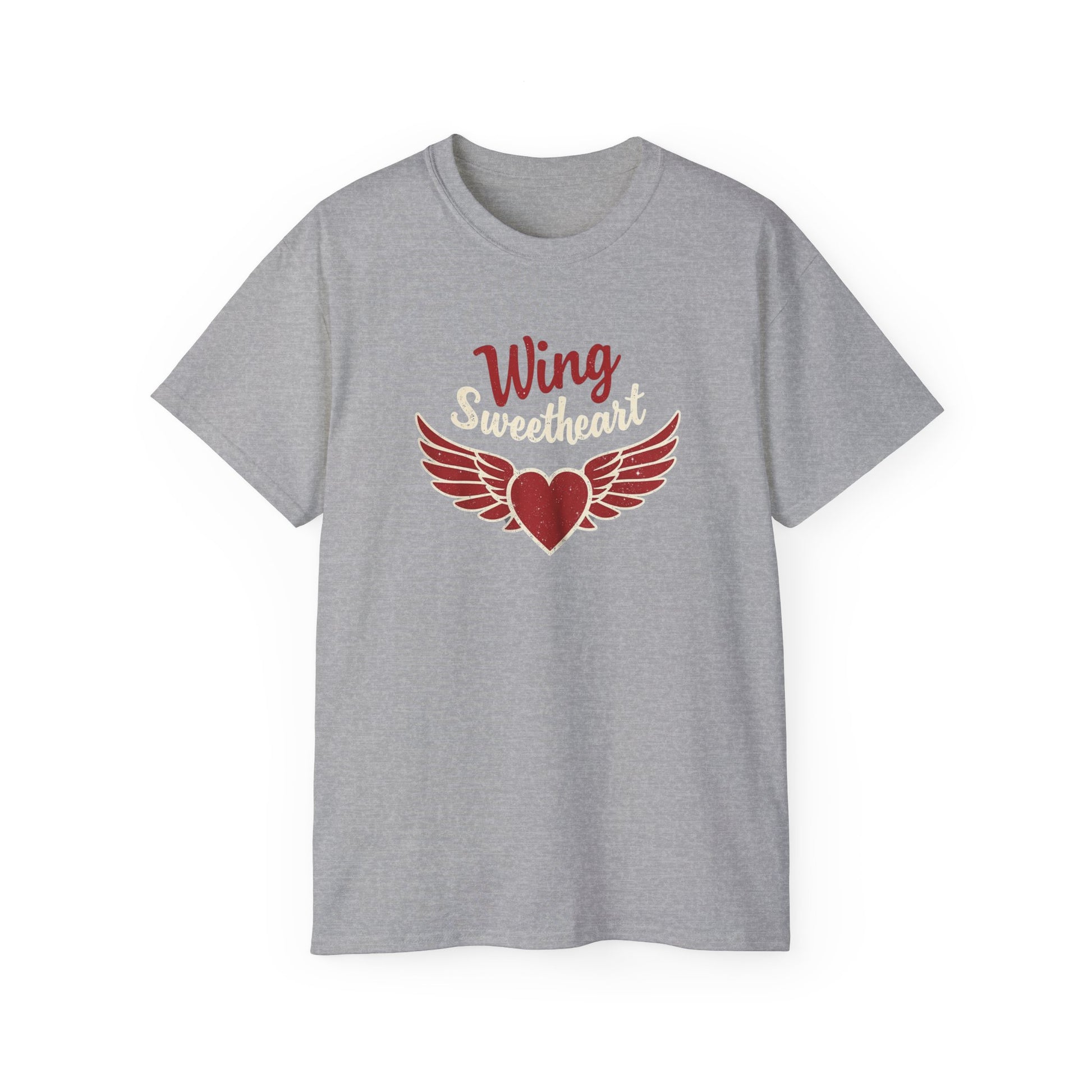 Wing Sweetheart Unisex Ultra Cotton Tee | Cute Graphic Shirt, Valentine's Day Gift, Trendy Casual Wear, Heart Theme Apparel, Unique T-Shirt - Psychonaut Swag