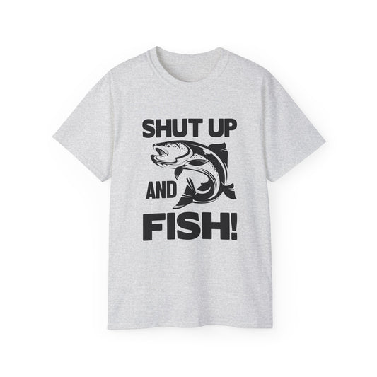 Quiet While Fishing, Unisex Ultra Cotton Tee