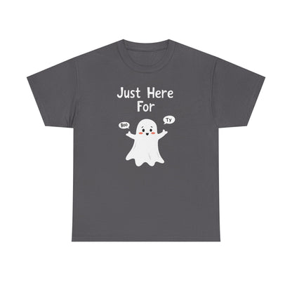Cute Boo, Unisex Heavy Cotton Tee - Perfect for Self-Love, Gift, Casual Wear, Birthdays, or Relaxation
