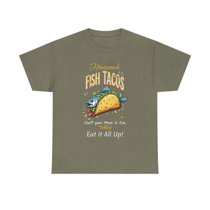Fish Tacos Unisex Cotton Tee - Perfect for Food Lovers & Taco Tuesday - Psychonaut Swag