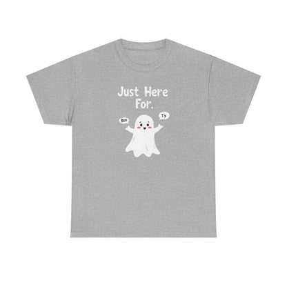 Ghost Watching Boo – Ty “Just Here For Boo Ty” Halloween T‑Shirt
