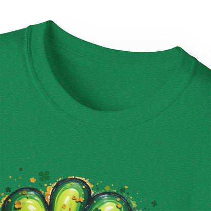 St. Patrick's Day Paint-Splatter Shamrock T-Shirt