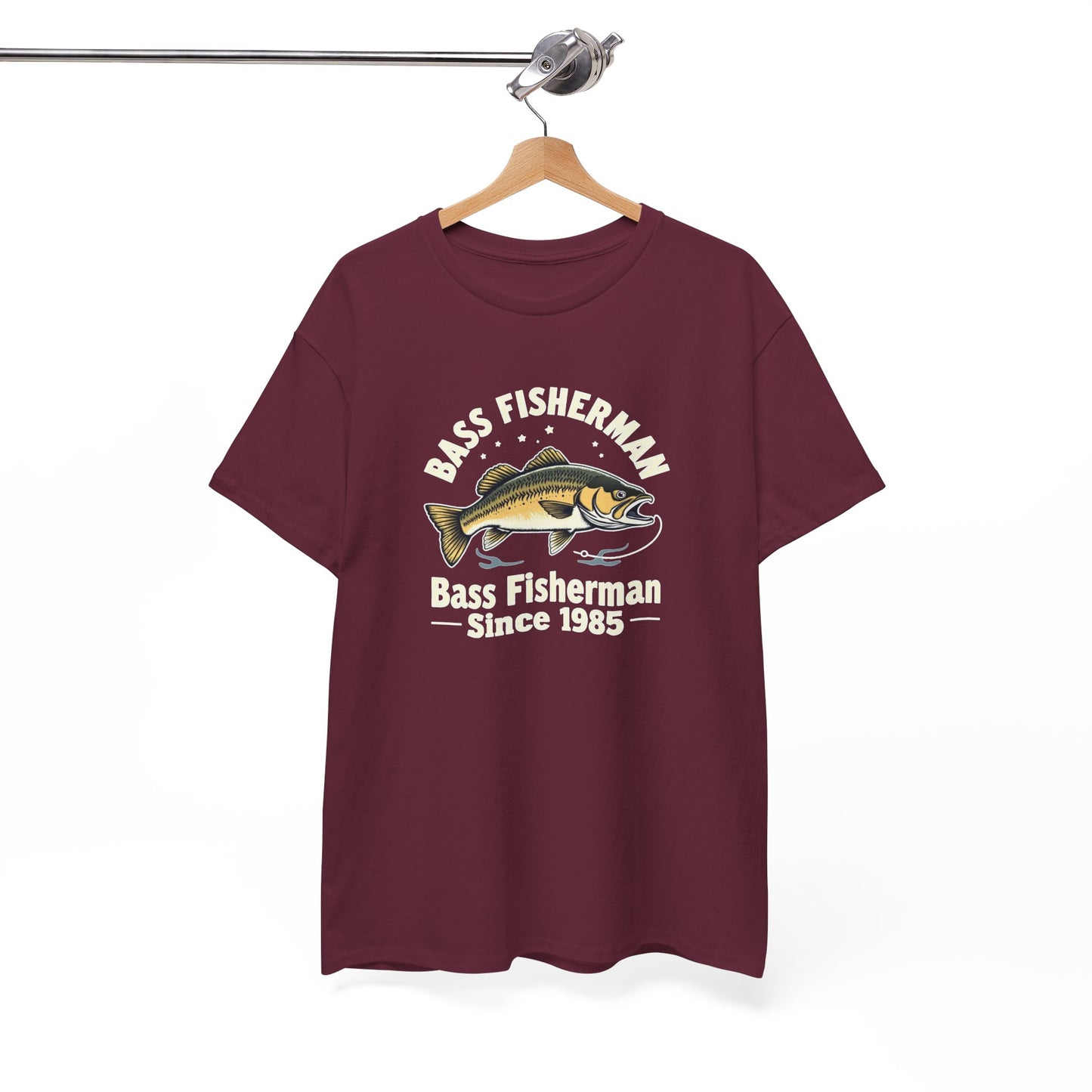 Bass Fisherman T-Shirt – "Bass Fisherman Since 1985" Vintage Fishing Tee