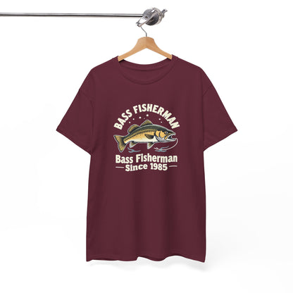 Bass Fisherman T-Shirt – "Bass Fisherman Since 1985" Vintage Fishing Tee
