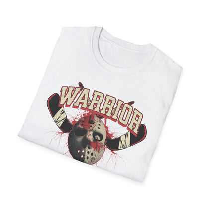 Warrior Hockey Mask T-Shirt — Vintage Sports Skull Design