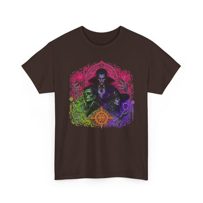 Mystic Vampire Trio T-Shirt — Gothic Rainbow Horror Art Tee