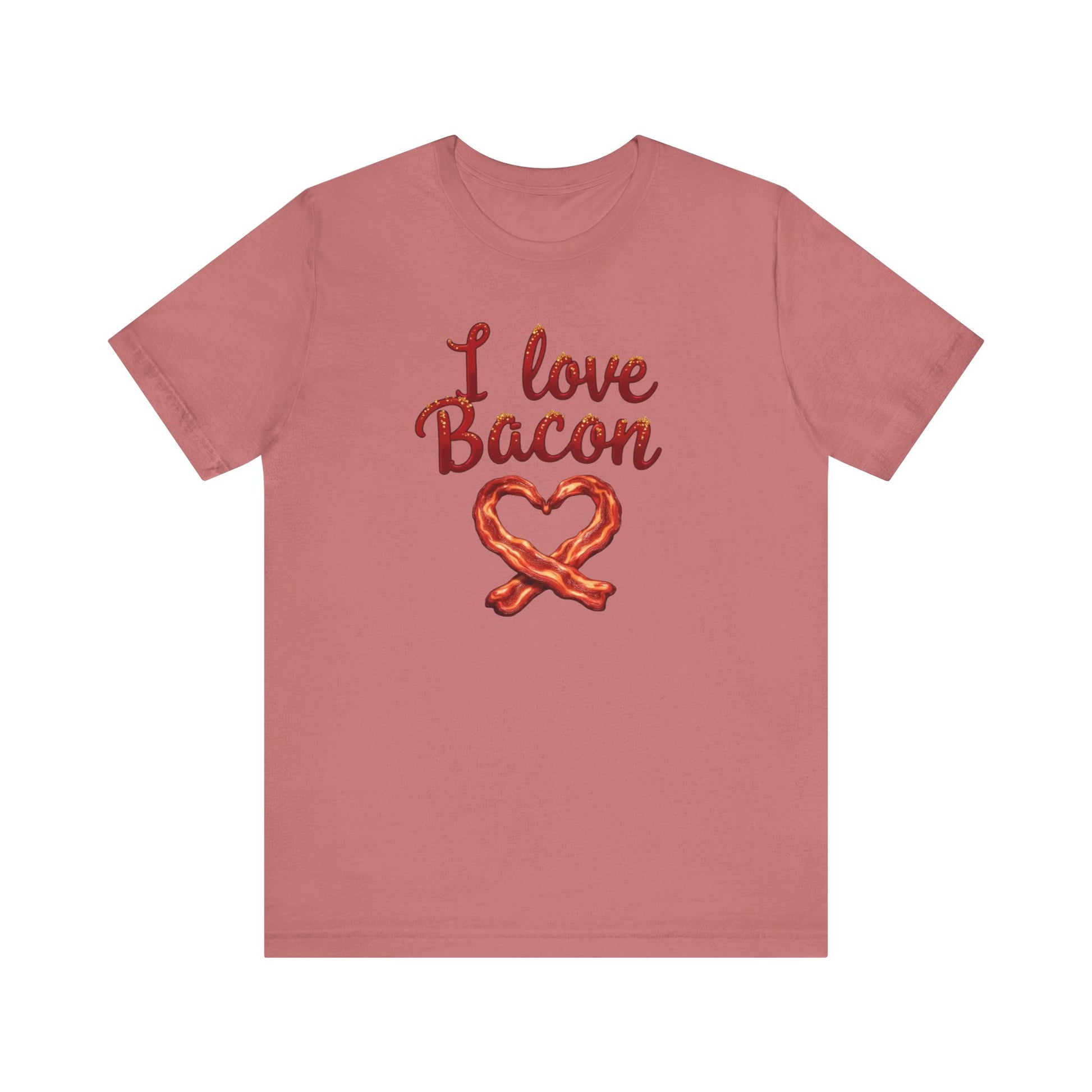 I Love Bacon Unisex Tee - Perfect for Food Lovers, Casual Outings, Gift for Bacon Fans, Foodie T-Shirt, Fun Cooking Tee - Psychonaut Swag