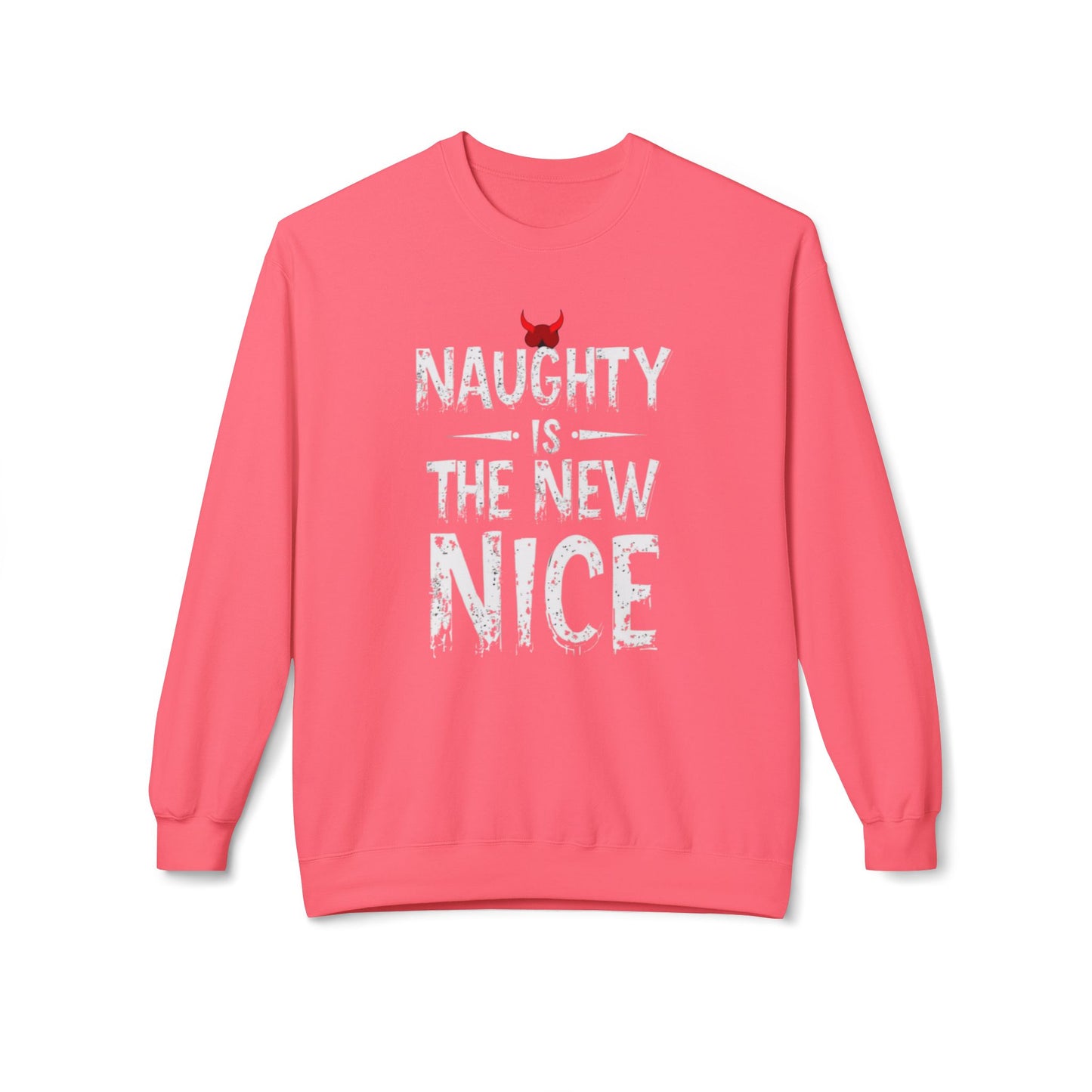Naughty is the new nice, Unisex Midweight Softstyle Fleece Crewneck Sweatshirt