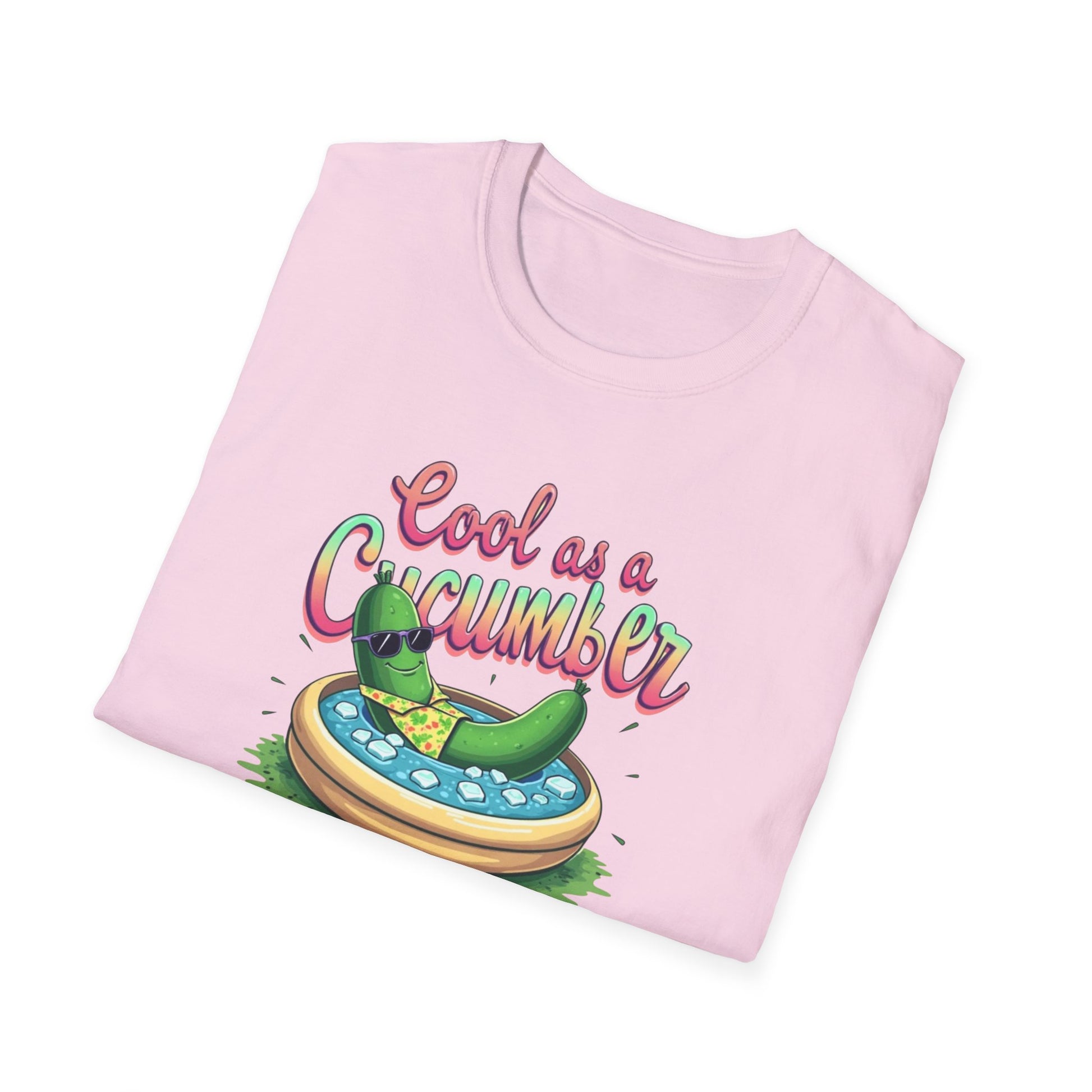 Cool as a Cucumber Unisex T-Shirt | Funny Summer Tee, Gift for Pool Parties, Relaxation Shirt, Fresh Summer Vibes, Chill Apparel, [...] - Psychonaut Swag