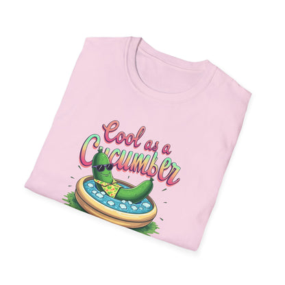 Cool as a Cucumber Unisex T-Shirt | Funny Summer Tee, Gift for Pool Parties, Relaxation Shirt, Fresh Summer Vibes, Chill Apparel, [...] - Psychonaut Swag