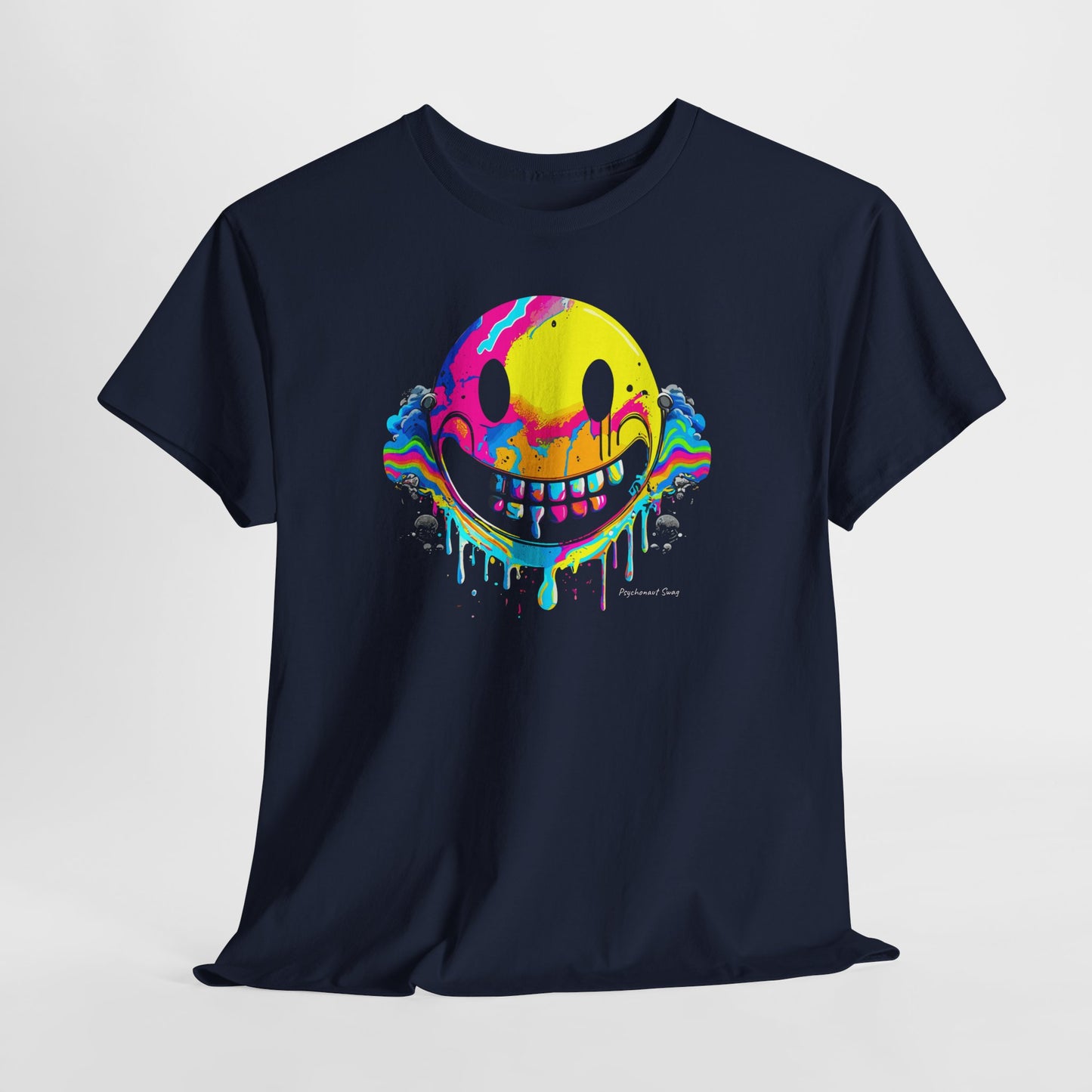 Drippy Smiley, Psychonaut Staple, Unisex Heavy Cotton Tee