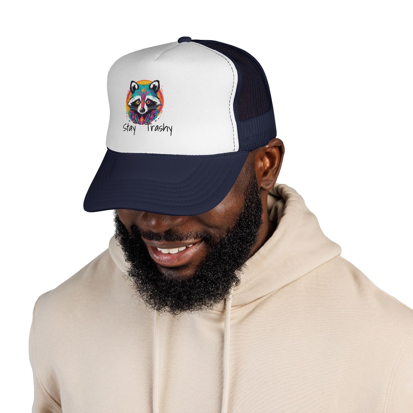 Stay Trashy Racoon, Snapback Trucker Caps
