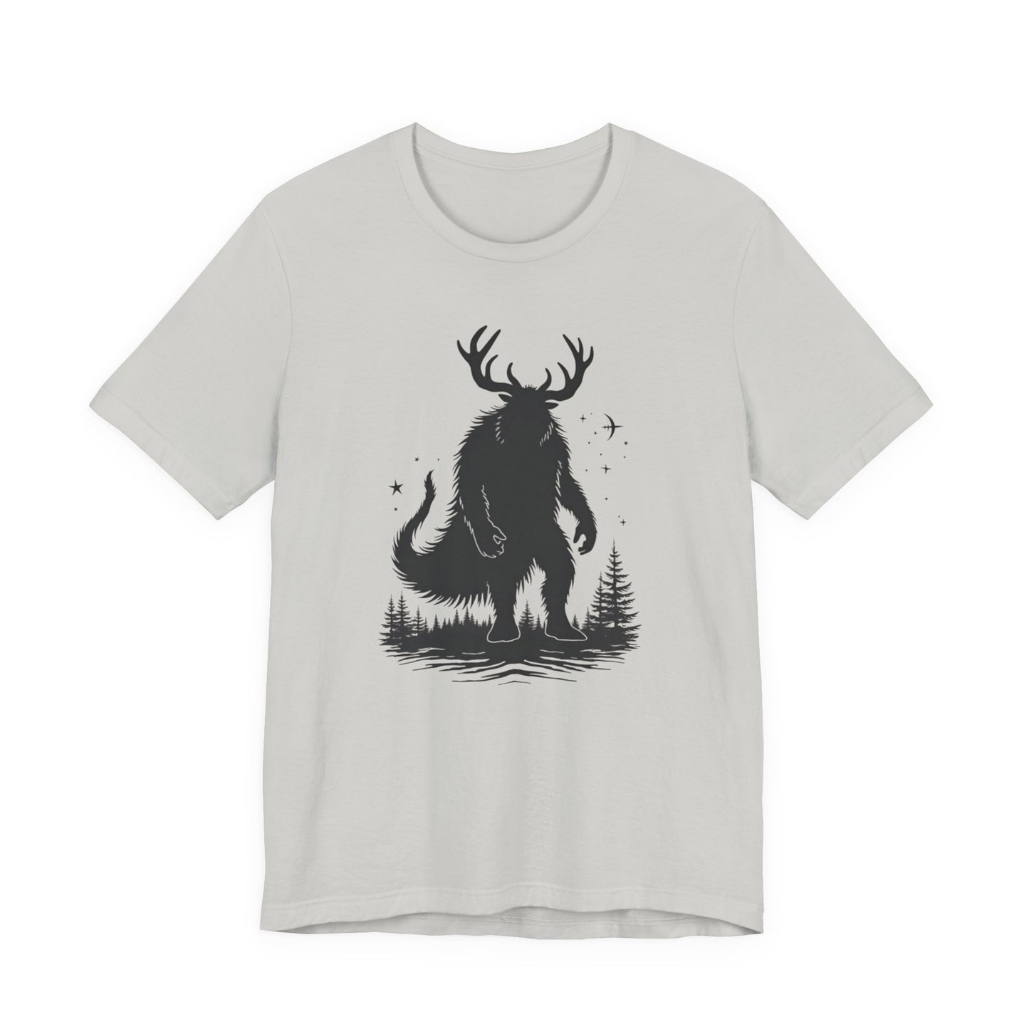 Krampus Squatch T-Shirt — Deer-Antlered Sasquatch Graphic Tee