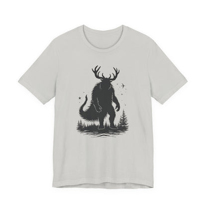 Krampus Squatch T-Shirt — Deer-Antlered Sasquatch Graphic Tee