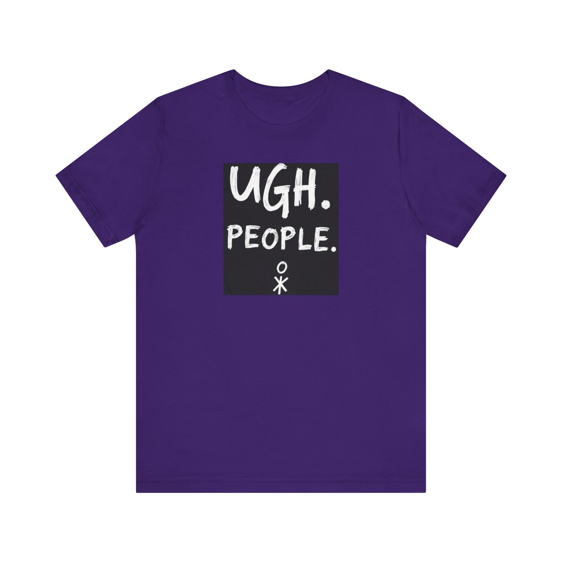 Frustration Level: UGH. PEOPLE. Unisex Tee, Funny Graphic T-Shirt, Gift for Introverts, Casual Wear, Everyday Humor - Psychonaut Swag