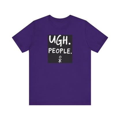 Frustration Level: UGH. PEOPLE. Unisex Tee, Funny Graphic T-Shirt, Gift for Introverts, Casual Wear, Everyday Humor - Psychonaut Swag