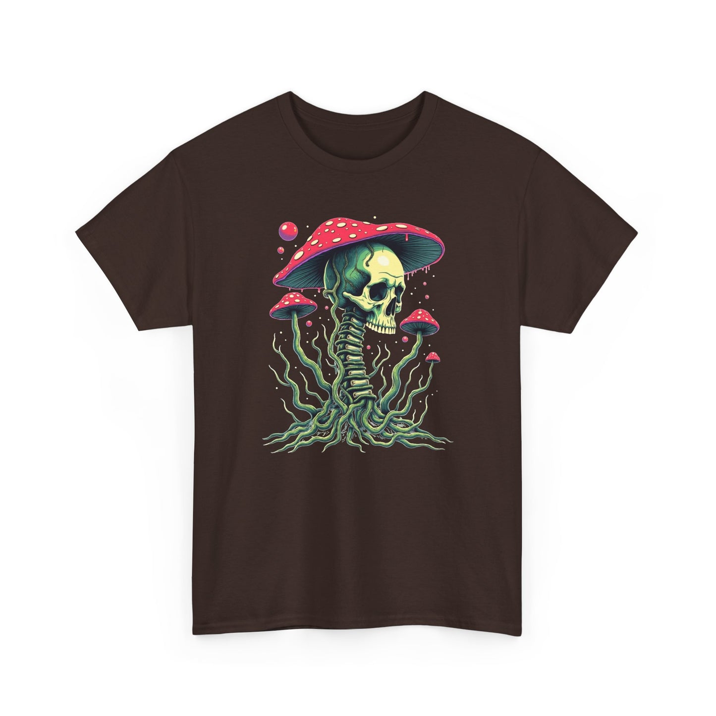 Skull Mushroom Tee — Psychedelic Skull & Fungi Graphic T-Shirt