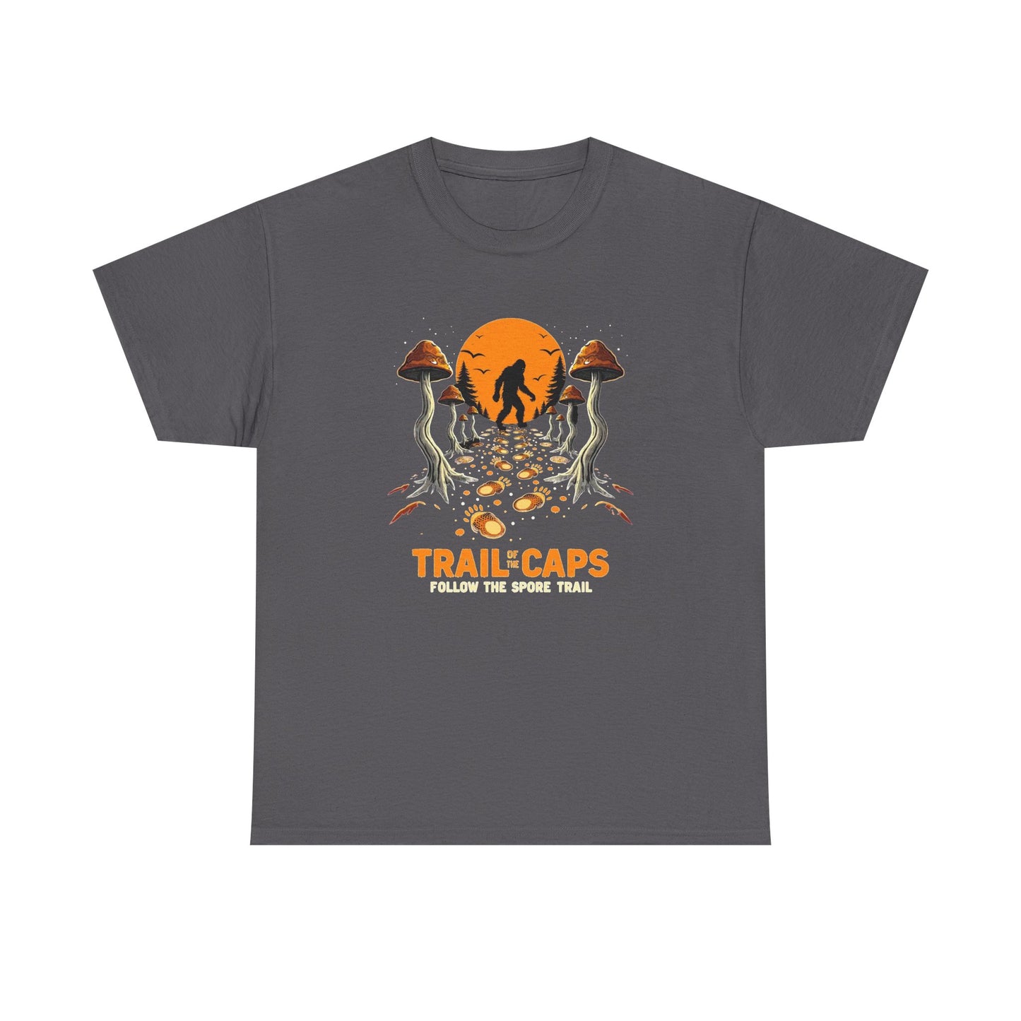 Trailcaps Mushroom Tee — “Follow the Spore Trail” Forest Adventure Shirt