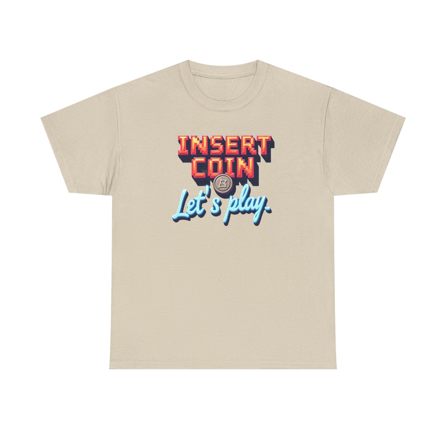 Insert Coin Tee, Let's Play Graphic Shirt, Retro Gamer T-Shirt, Unisex Cotton Tee, Gift for Game Lovers, Casual Wear