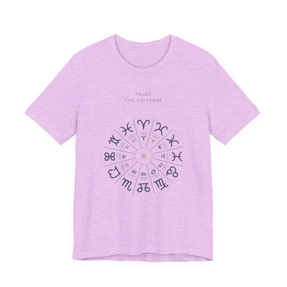 Zodiac Wheel T‑Shirt — Trust the Universe Astrology Tee