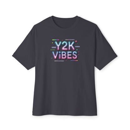 Y2K Vibes Tee - Retro 2000s Graphic Boxy T-Shirt