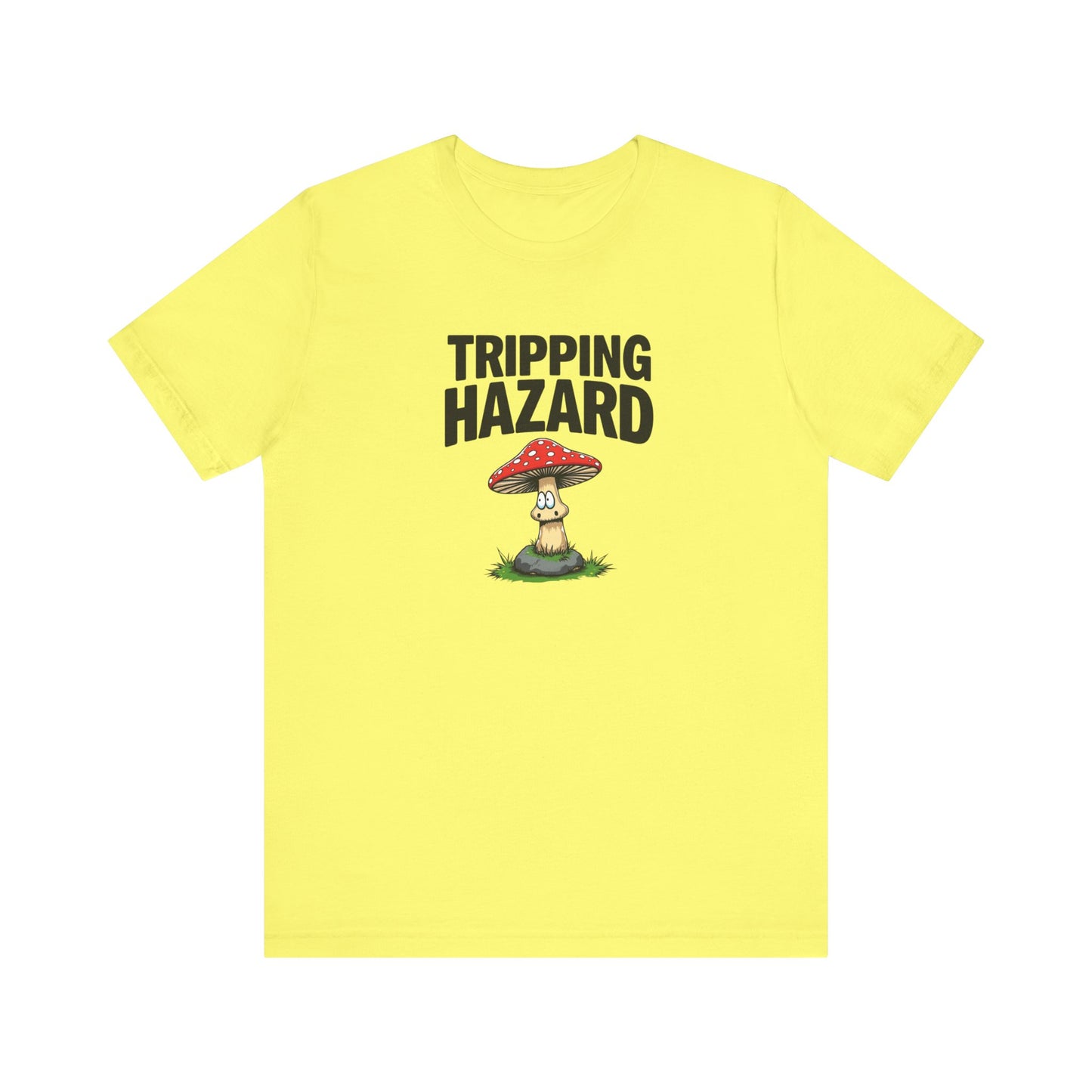 Tripping Hazard Mushroom Tee, Unisex Short Sleeve Shirt, Nature Lover Gift, Funny Graphic Shirt, Eco-Friendly Apparel, Mushroom [...] - Psychonaut Swag