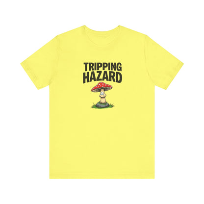 Tripping Hazard Mushroom Tee, Unisex Short Sleeve Shirt, Nature Lover Gift, Funny Graphic Shirt, Eco-Friendly Apparel, Mushroom [...] - Psychonaut Swag