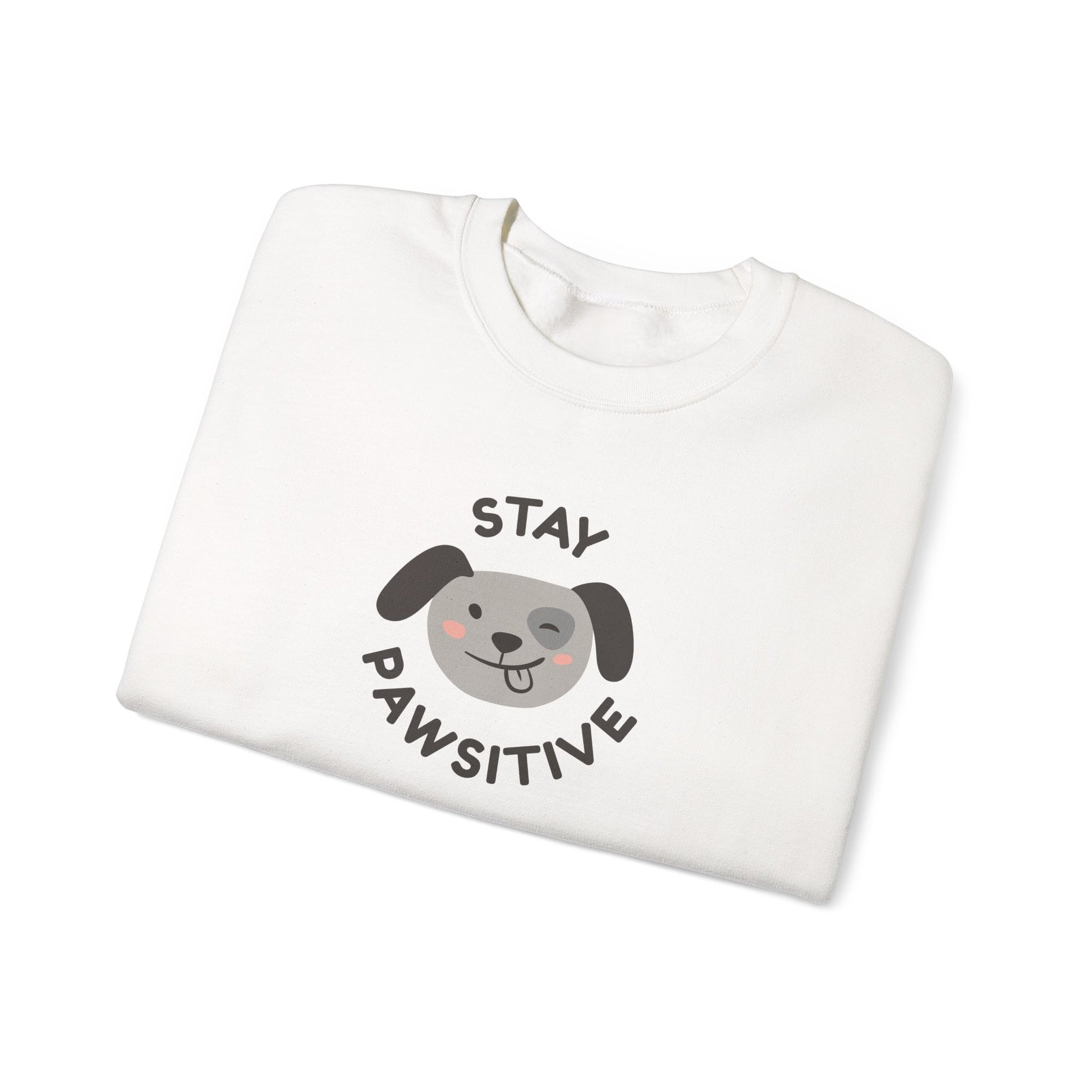 Stay Pawsitive Unisex Heavy Blend™ Crewneck Sweatshirt - Psychonaut Swag