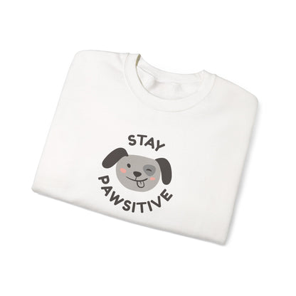 Stay Pawsitive Unisex Heavy Blend™ Crewneck Sweatshirt - Psychonaut Swag