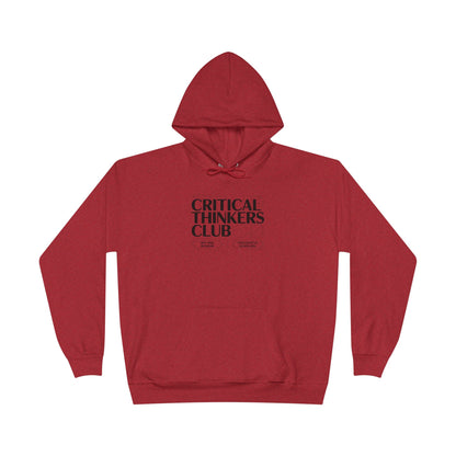 Critical Thinkers Club Hoodie — Graphic Pullover for Students & Intellectuals