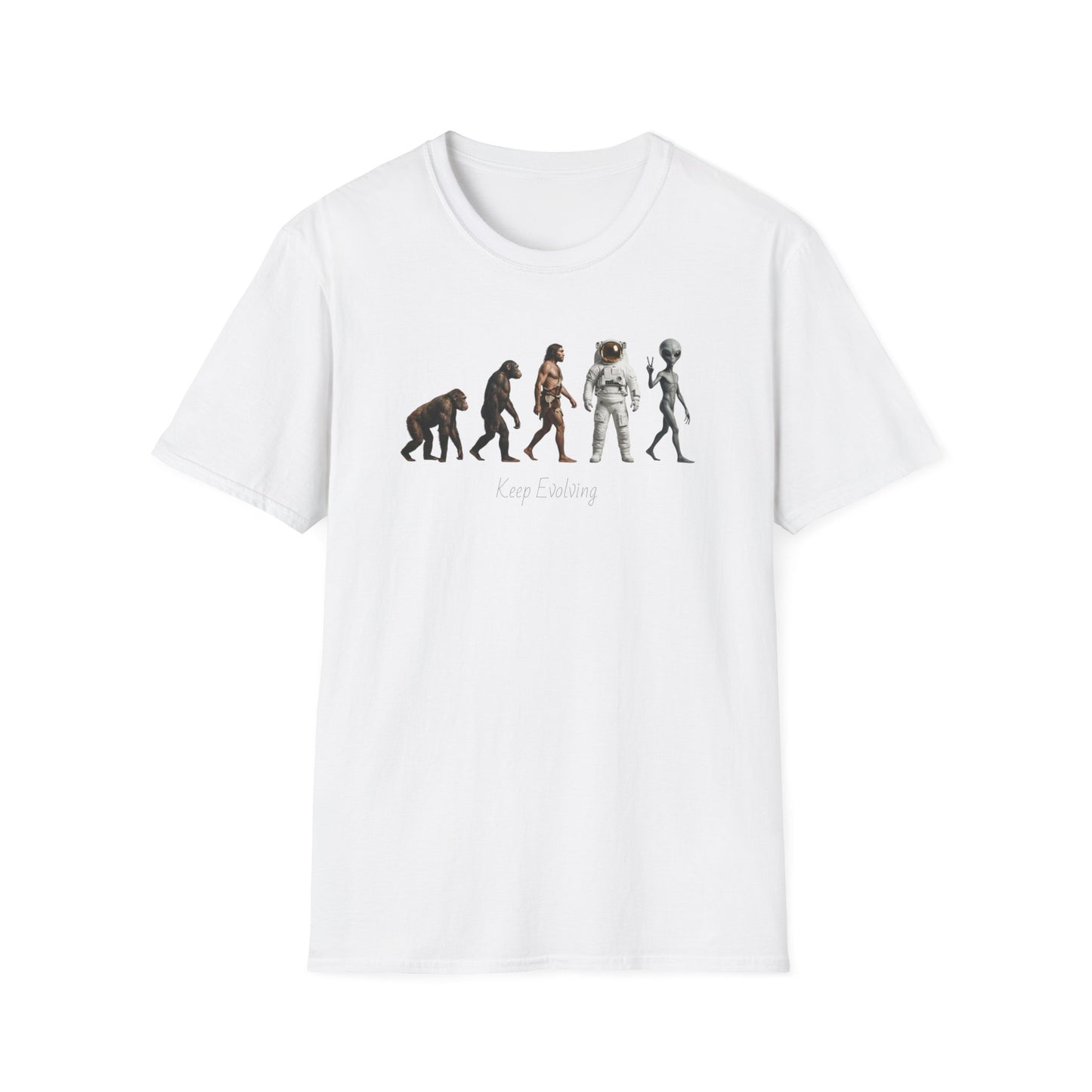 Evolution of Man to Alien T-Shirt — Ape to Alien Graphic Tee