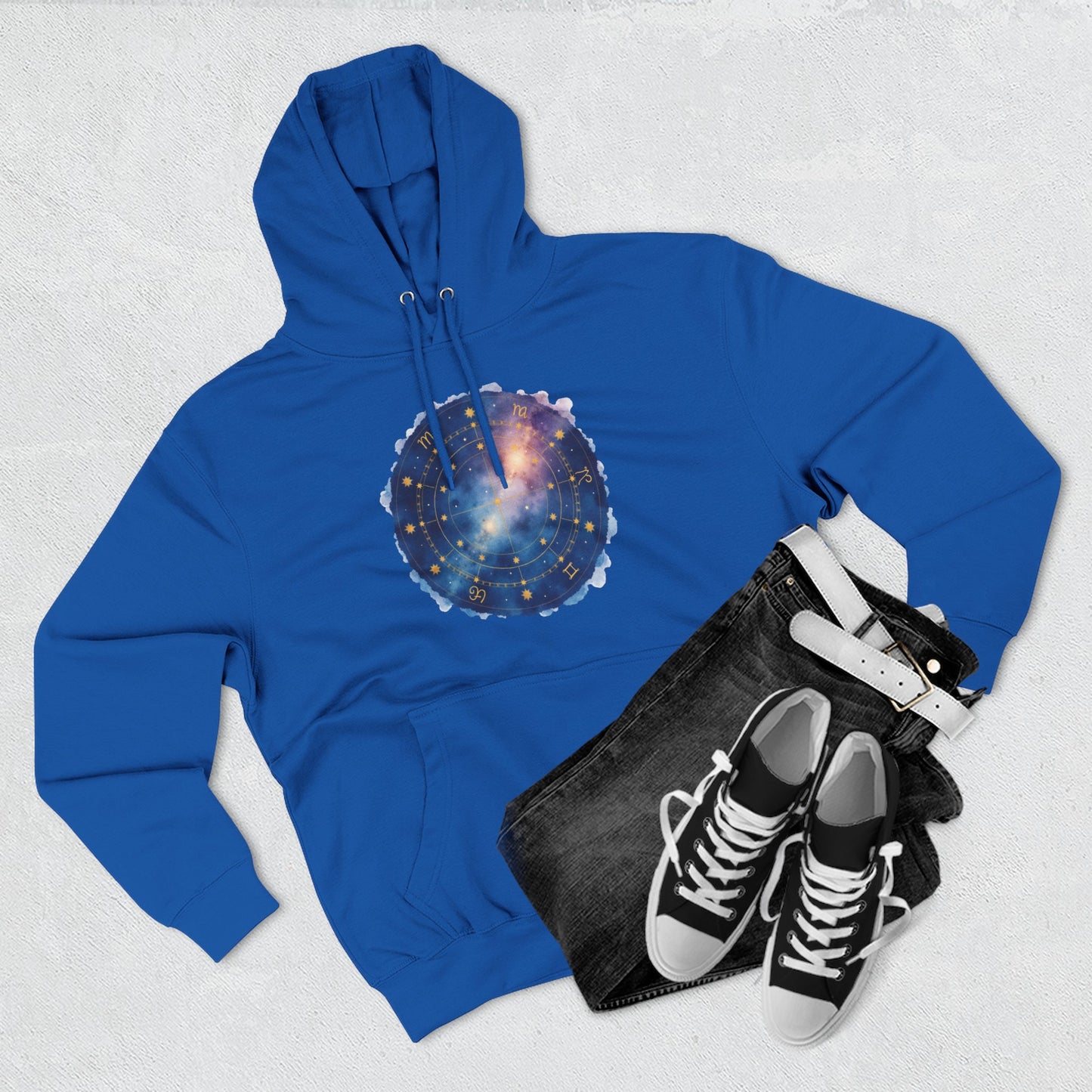 Galaxy Constellation Hoodie — Cosmic Star Map Fleece Pullover