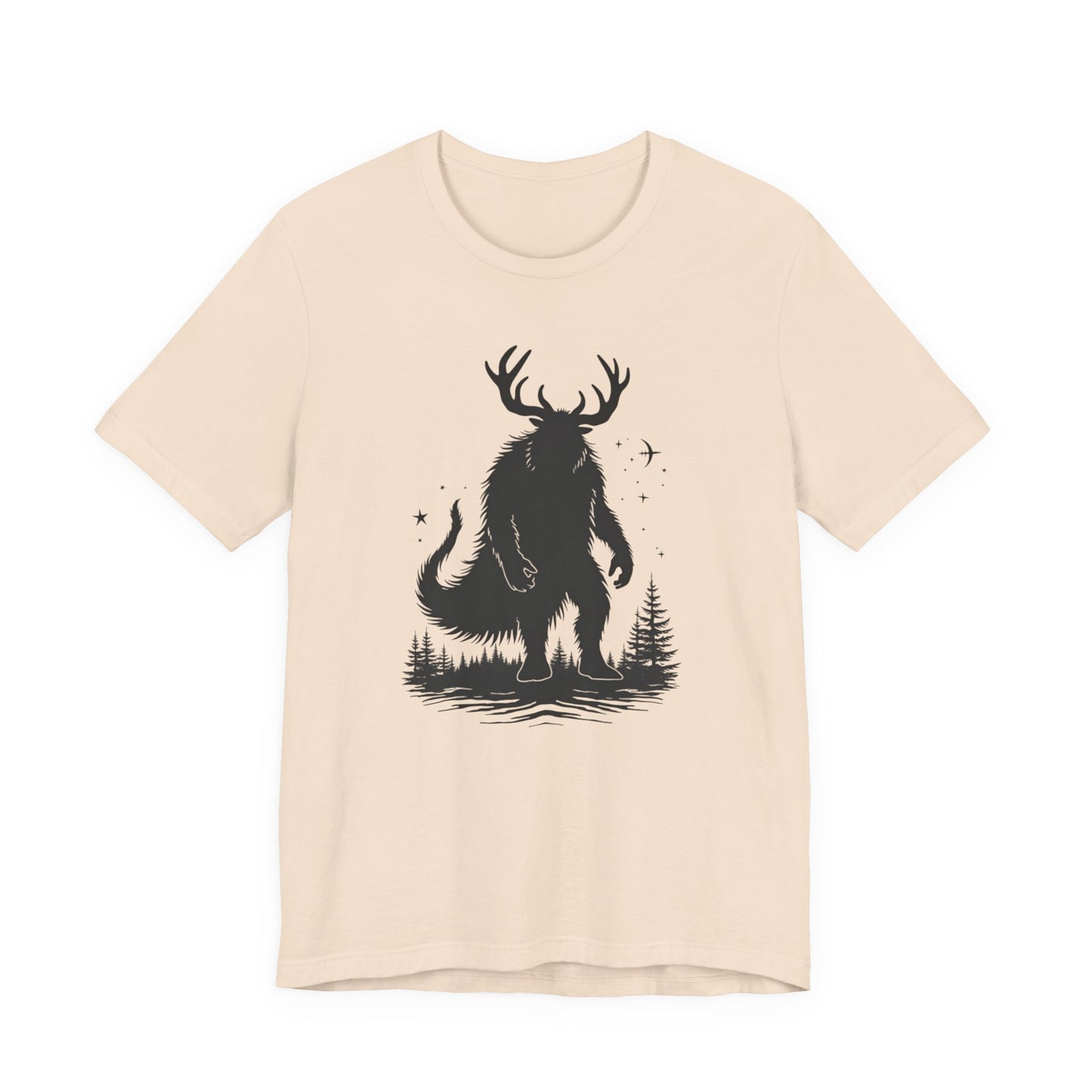 Krampus Squatch T-Shirt — Deer-Antlered Sasquatch Graphic Tee