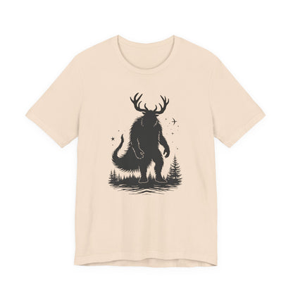 Krampus Squatch T-Shirt — Deer-Antlered Sasquatch Graphic Tee